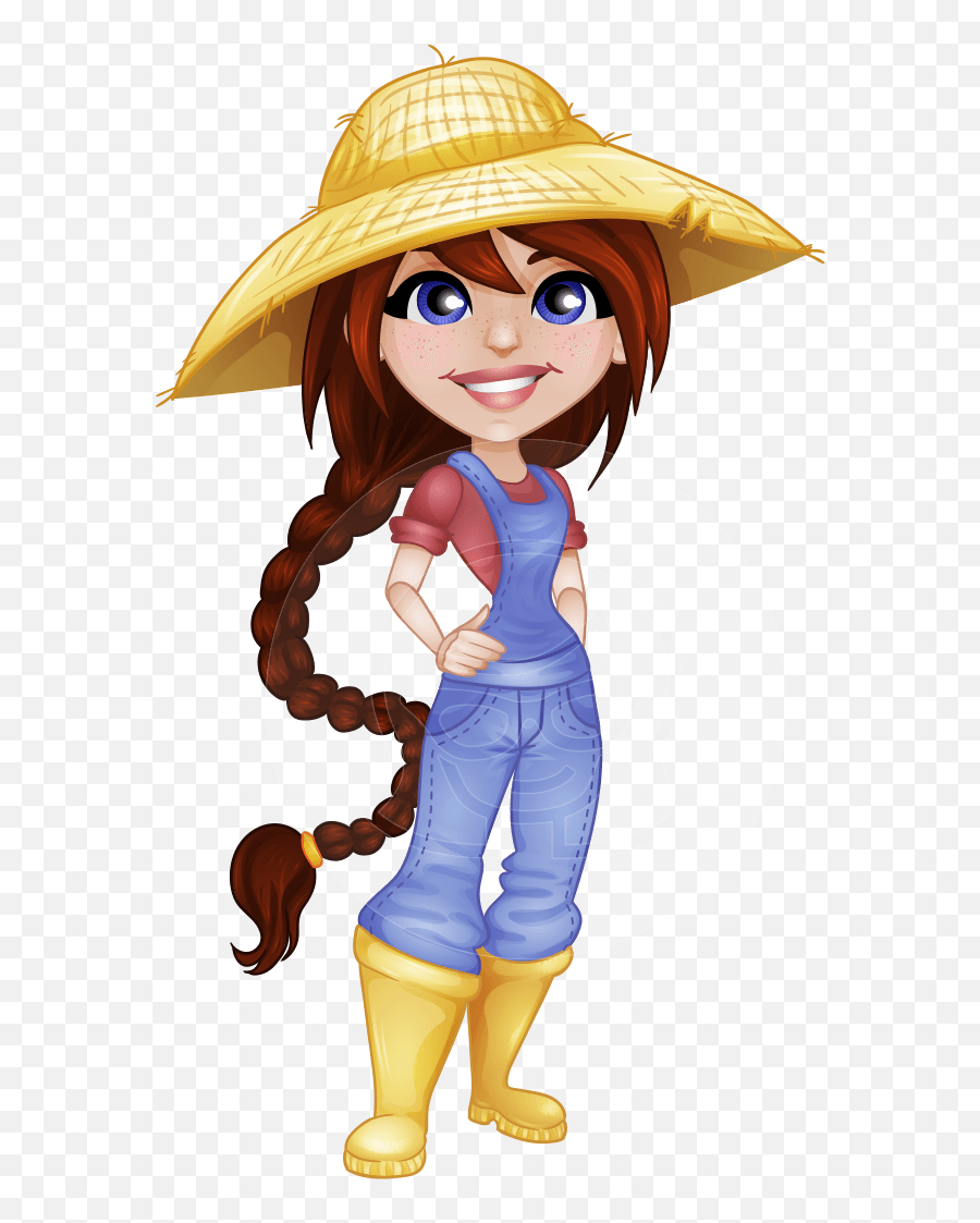 Dianne - Png Girl Farmer Clip Art,Overalls Png