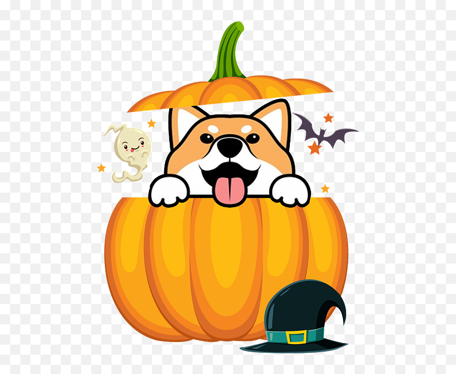 Kawaii Shiba Inu Dog Pumpkin Japanese Anime Halloween Gift Tshirt Coffee Mug - Happy Png,Anime Halloween Icon