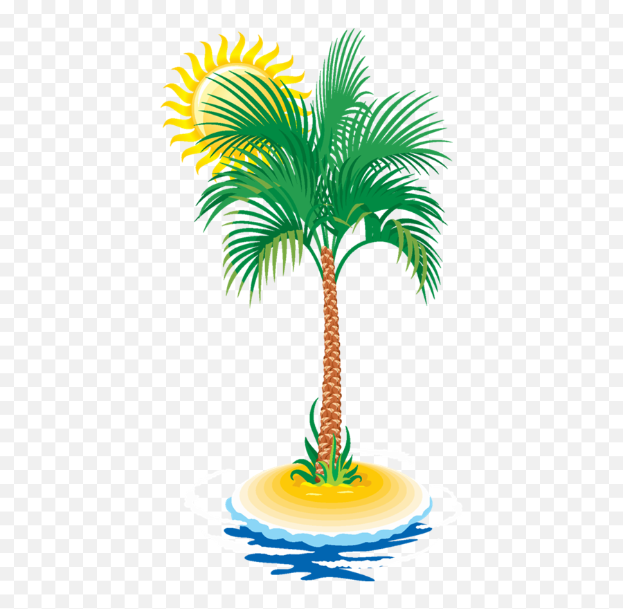 Tropical Trees - Tree Vector Clipart Full Size Clipart Summer Coconut Tree Vector Png,Tropical Tree Png