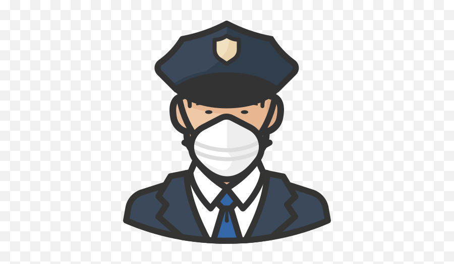 Police Asian Male Coronavirus People Avatar Mask Free - Police With Mask Png,Asian Icon