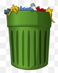 Green Trash Can Clipart Transparent - Clipart World Garbage Transparent png