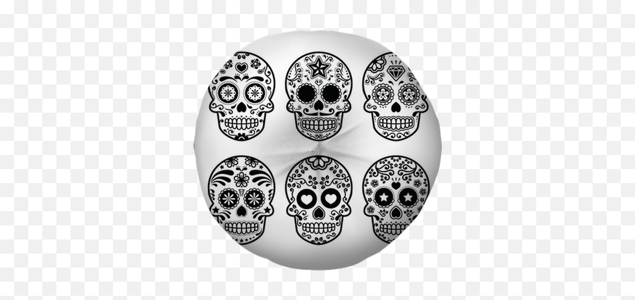 Mexican Sugar Skull Dia De Los Muertos - Clay Ceramic Sugar Skulls Png,Mexican Skull Png