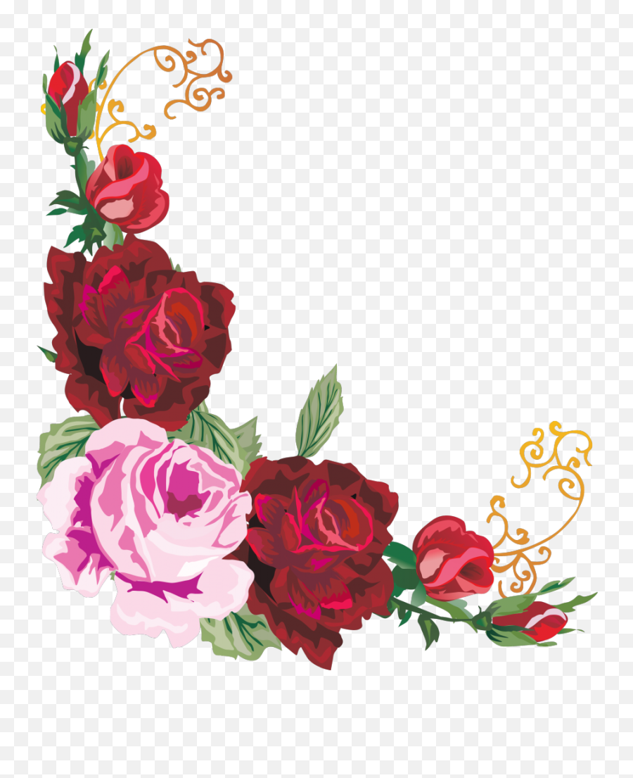 Floral Design Flower Clip Art - Flower Border Png Download Decorative Border Design Flower,Flower Border Png