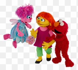 Sesame Street Heads In The Right - Elmo Julia png