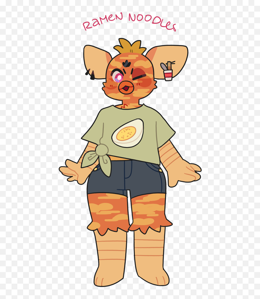 My Furbsona Ramen Noodles Hes A Goldfish Furby Who - Cartoon Cartoon Png,Furby Png