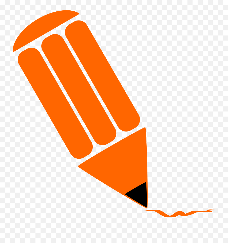 Orange Pencil Clip Art Png Image - Education Vector Icon Png,Pencil Clip Art Png