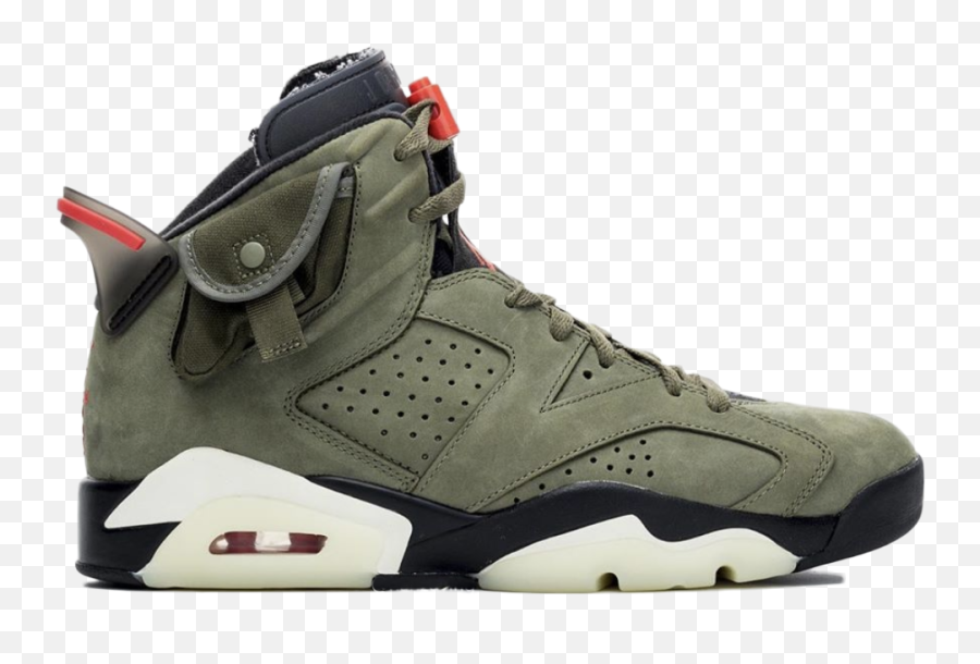 Jordan 6 Retro Travis Scott In Medium Oliveblack - Sailuniversity Red Air Jordan Retro 6 Png,Travis Scott Png