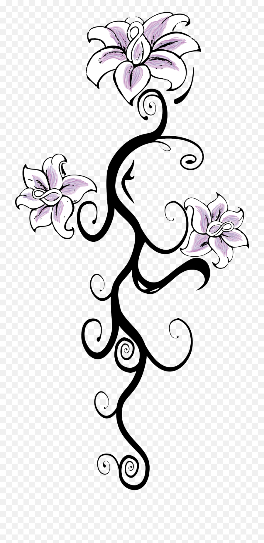 Flower Tattoo Png Transparent Images - Flower Tattoo Design Png,Flower Tattoo Png