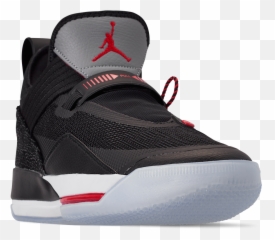 Fire Red Particle Grey Sail Style Code - Men Air Jordan 33 Low Se Black Cement png