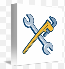 Download Engine Clipart Crossed Wrench - Pipe Cartoon Small png