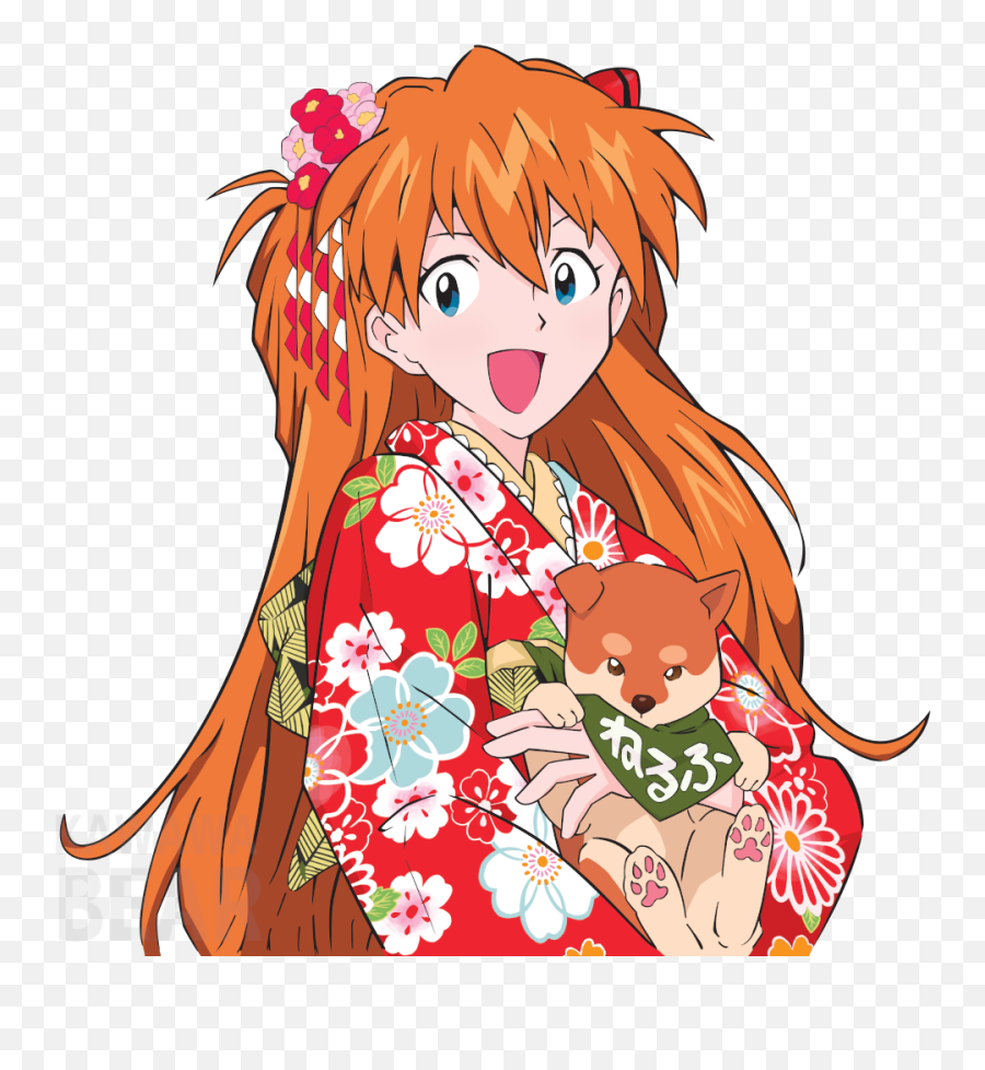 Asuka Kimono Kiss - Cut Cartoon Png,Asuka Png