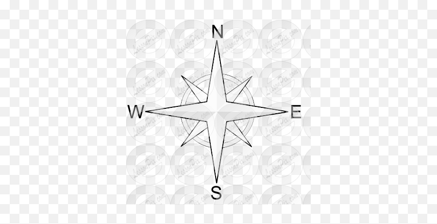 Compass Rose Picture For Classroom Therapy Use - Great Circle Png,Compass Rose Png