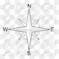 Compass Rose Picture For Classroom Therapy Use - Great Circle png