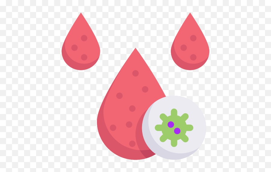 Blood Drop Virus Free Icon Of Transmission Flat - Virus En Sangre Png,Blood Drop Png