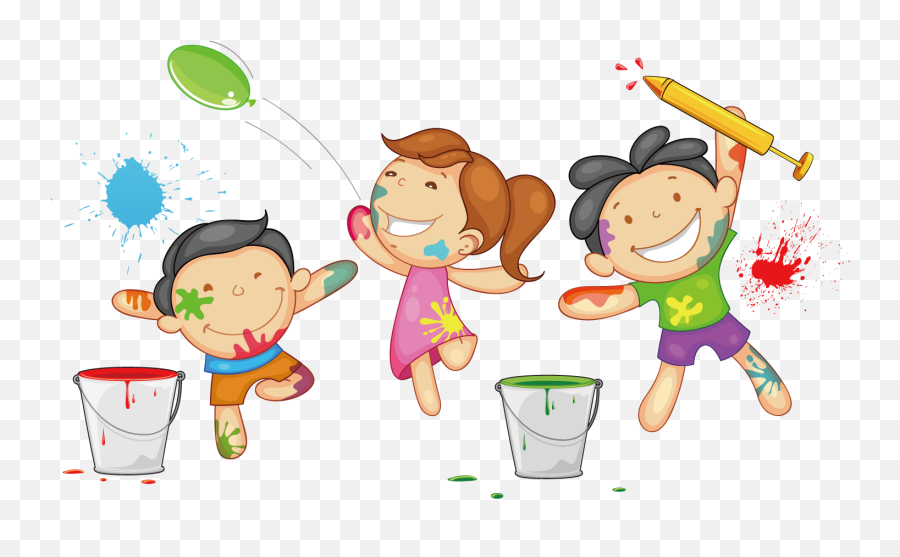 Holi Children Hq Image Free Png Clipart - Funny Holi Wishes,Graffiti Crown Png