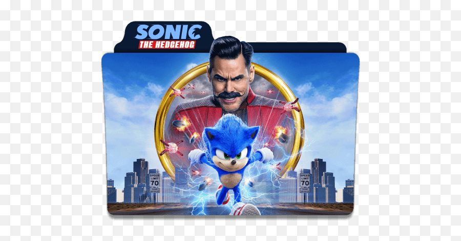 Sonic Movie Folder Icon - Sonic The Hedgehog Movie Png,Sonic Transparent Background