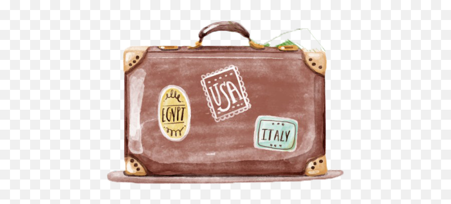 Travel Suitcase Free Png Image Arts - Painting Of A Suitcase,Briefcase Transparent Background