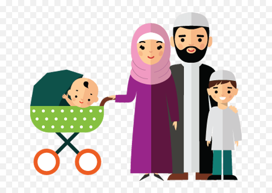Pengajian Ldii Twitter Tweet - Muslim Family Cartoon Clipart Muslim Family Cartoon Png,Muslim Png