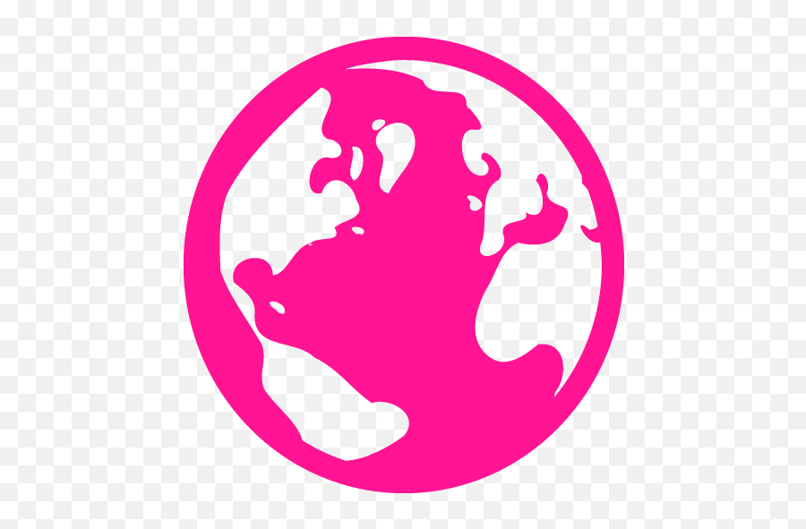 Deep Pink Globe 4 Icon - Free Deep Pink Globe Icons Worldwide With Transparent Background Png,Globe Png Transparent