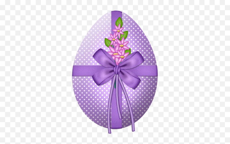 Easter Purple Egg With Flower Decor Png Clipart Picture Transparent Background