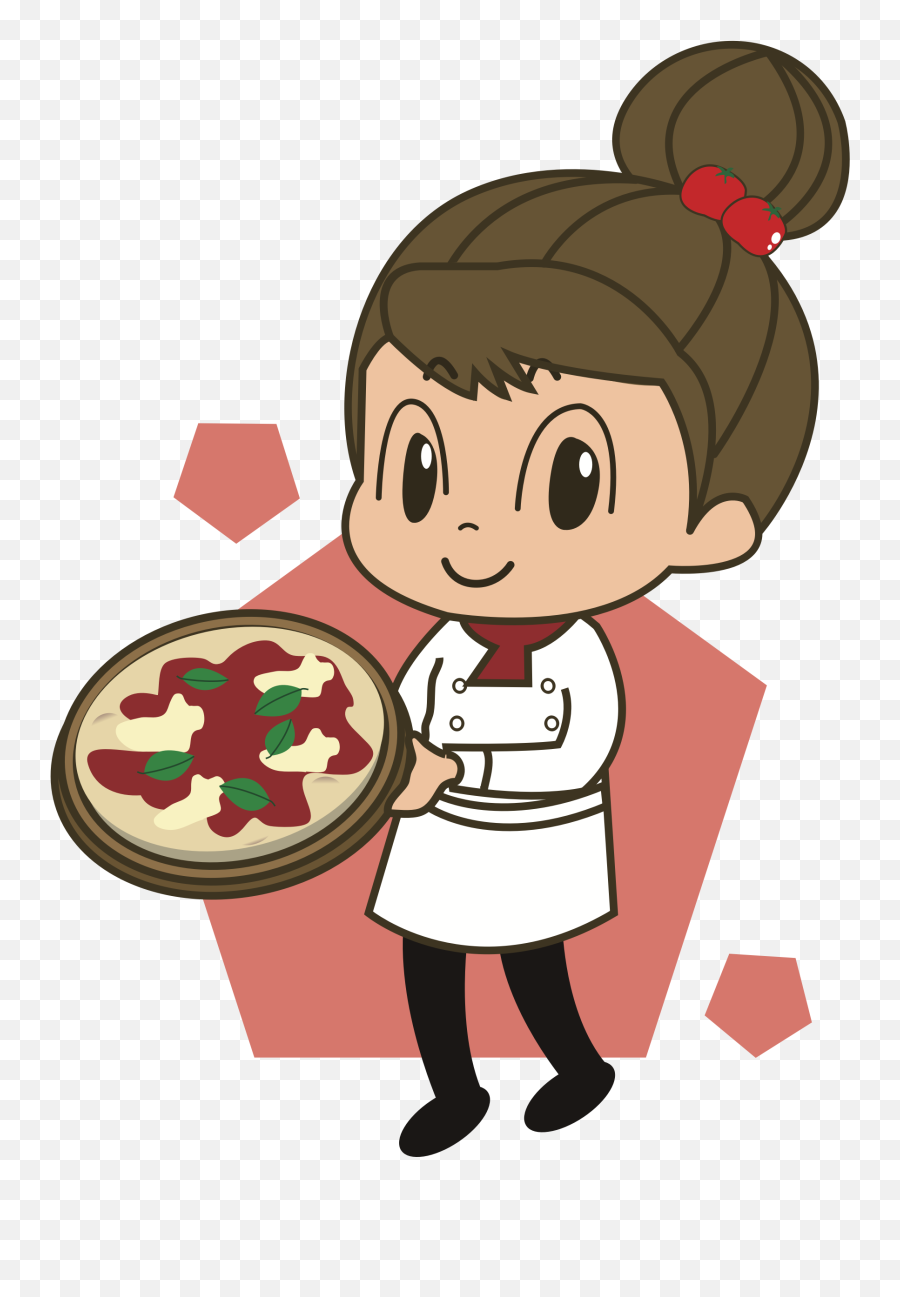 Pizza Lady Clip Art Hd Png Download - Girl With A Pizza Clip Art,Pizza Cartoon Png