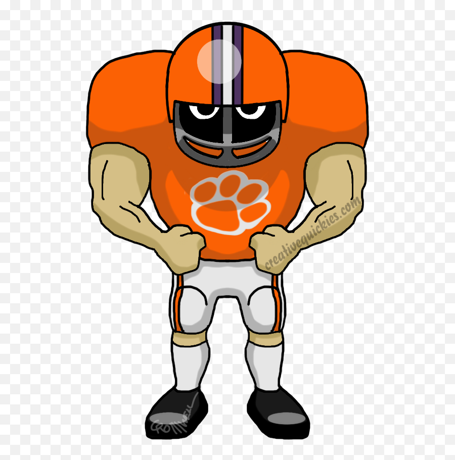 Clemson South Carolina Tigers - Dallas Cowboy Football Cartoon Football Player Png,Dallas Cowboys Logo Clip Art