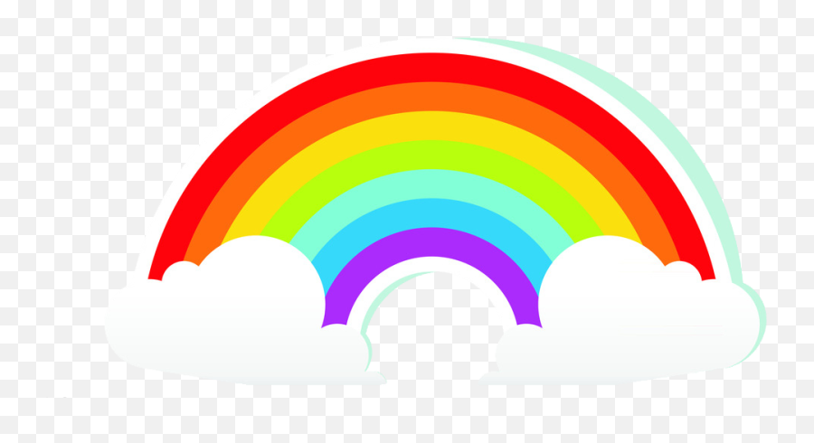 Rainbow Cartoon Cloud Free Clipart Hd - Rainbow Illustration Png,Cartoon Rainbow Png