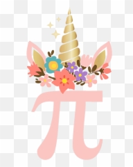 Cute Unicorn Face Pi Day Shirt Girls Women Math Geek Tee Fleece Blanket - Unicorn Head Transparent Background Png,Unicorn Face Png