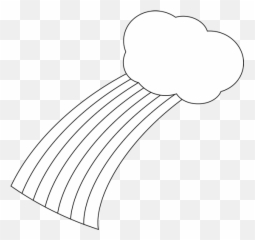 Download Hd Black And White Rainbow Cloud Clip Art - Outline png