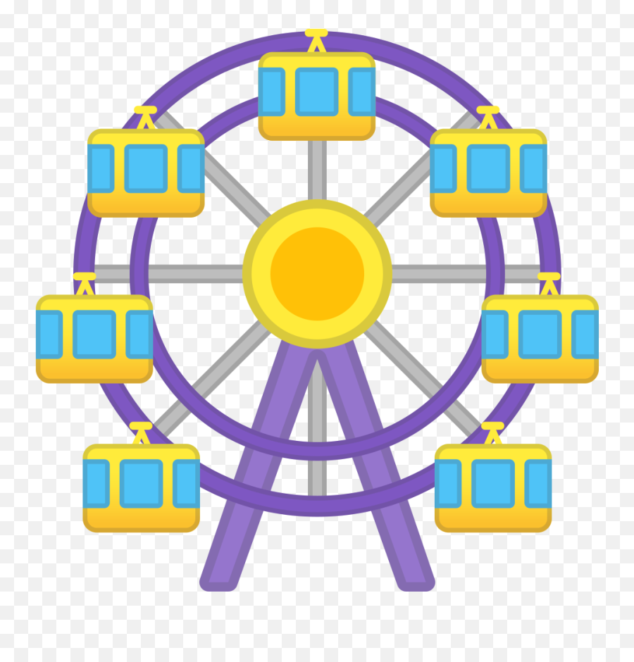 Ferris Wheel Emoji Clipart - Ferris Wheel Seat Clipart Png,Ferris Wheel Png