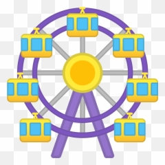 Ferris Wheel Emoji Clipart - Ferris Wheel Seat Clipart Png,Ferris Wheel Png