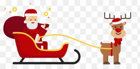 Free U0026 Cute Santa Sleigh Clipart For Your Holiday - And Elf In png