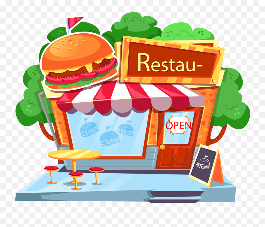 Download Hamburgers Clipart Burger - Fast Food Restaurant Clipart Png,Hamburgers Png