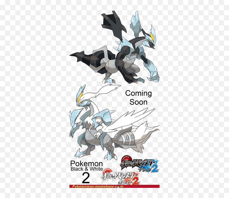 Pokémon Black U0026 White 2 Announced - Pokémemes Pokémon Black Kyurem White Kyurem Png,Pokemon Logo Black And White