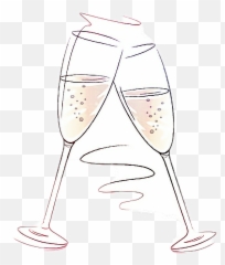 Cheers Champagne Toast Sticker By Akitag14 - Champagne Glass png