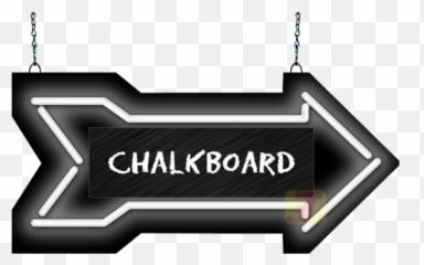 Arrow With Chalkboard Center Neon Sign - School png