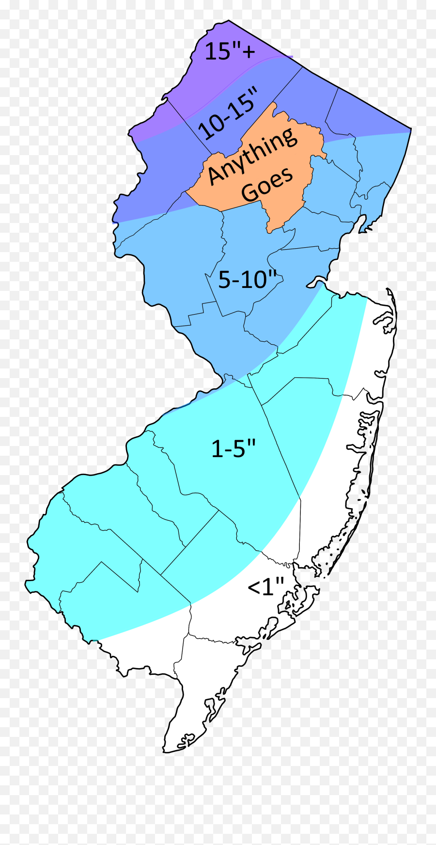 Newjersey - New Jersey Snow Map Png,Waze Icon Legend