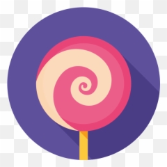 Candy Dessert Food Lollipop Sweet Icon - Circle png
