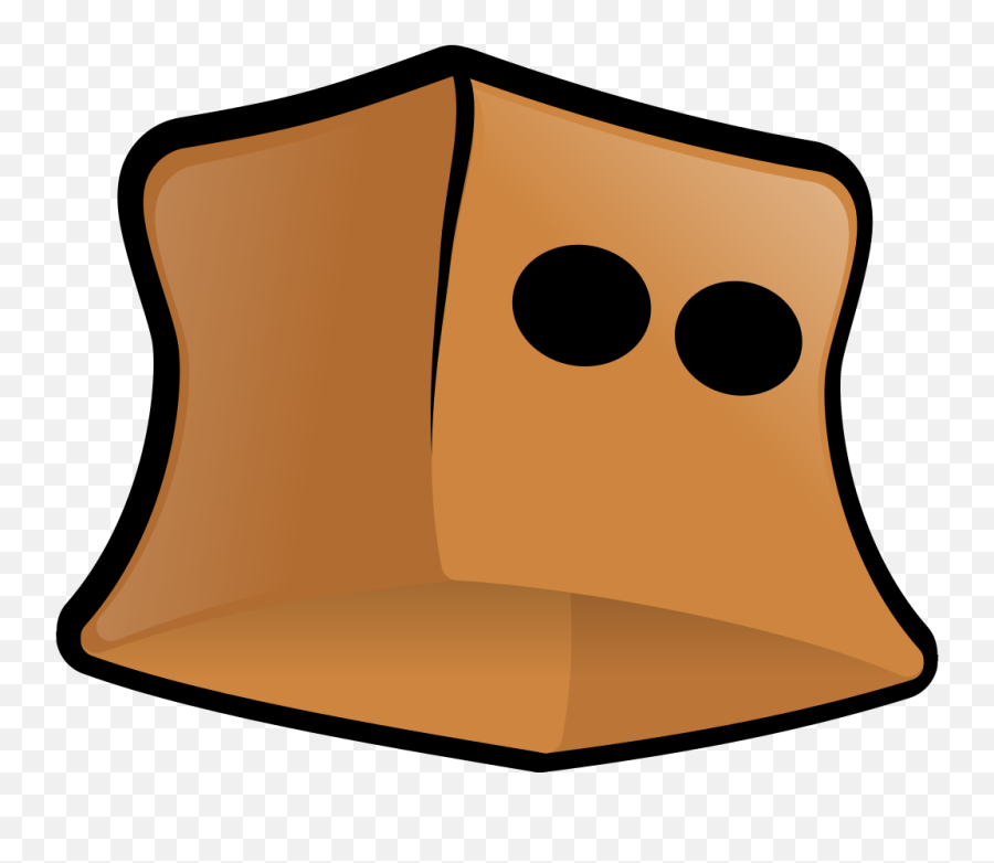 Paper Bag With Eye Holes Png Svg Clip - Paper Bag With Eye Holes Transparent,Brown Paper Bag Icon