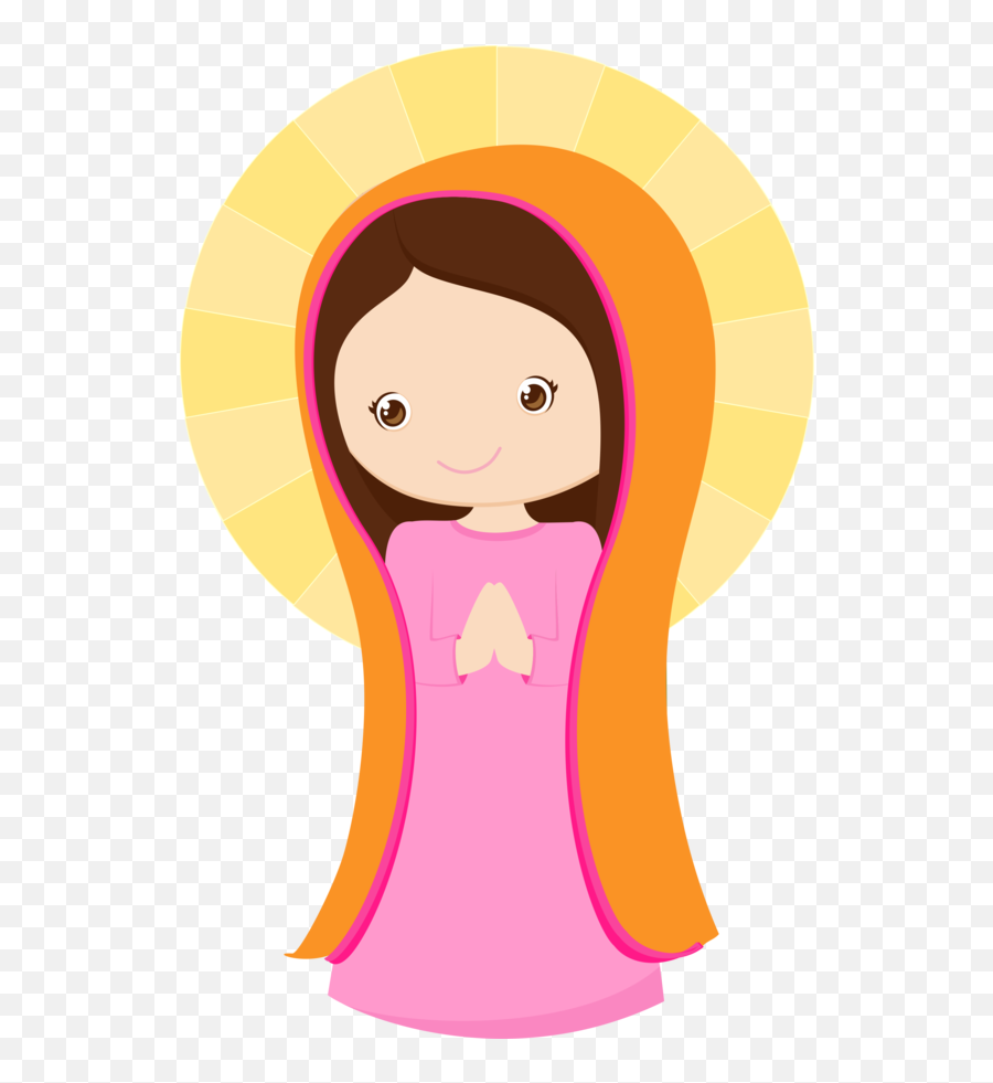 Saint And Virgin Mary Clipart Oh My First Communion - Dibujo De Maria Para Niños Png,Icon Holy Mother Santa Maria