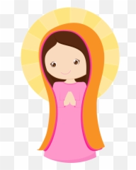 Saint And Virgin Mary Clipart Oh My First Communion - Dibujo De Maria Para Niños png