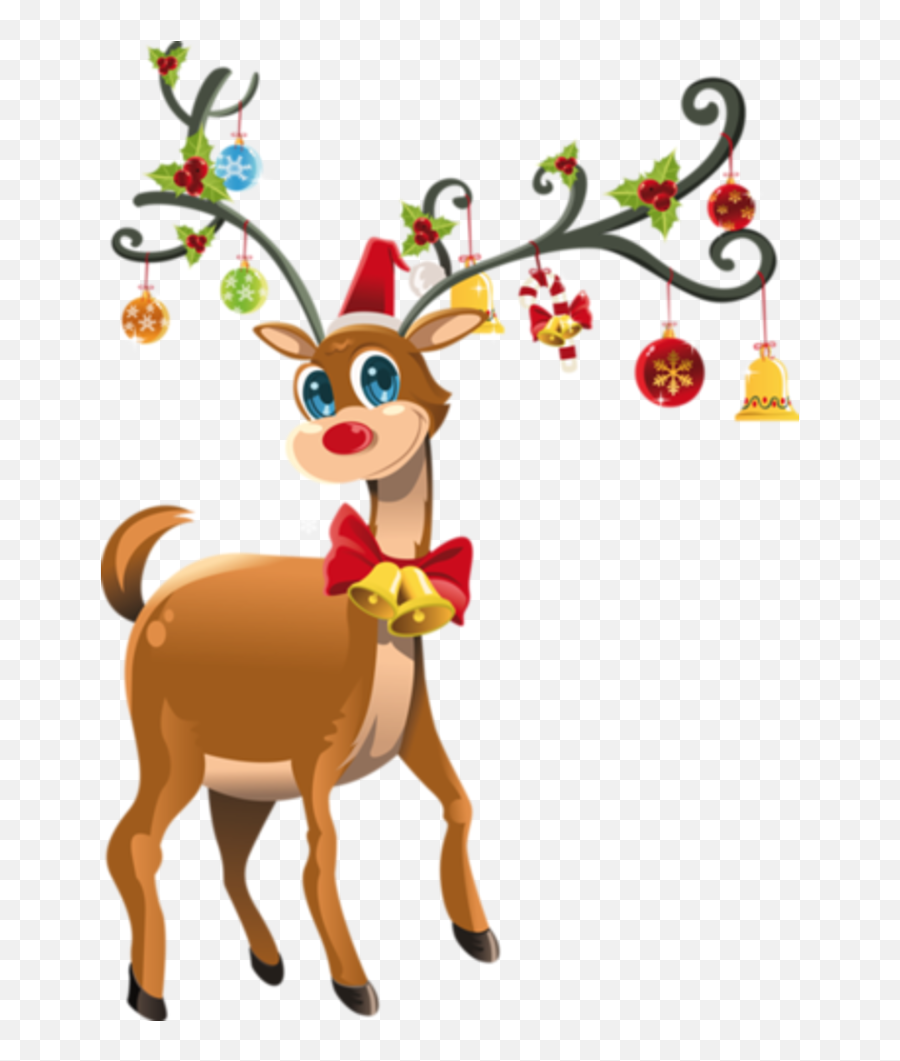 Christmas Reindeer Clipart - Petit Renne Au Nez Rouge Png,Reindeer Clipart Png