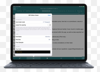 Reading Pdf Files Reflow Goodreader Pro For Ipad And - Space Bar png
