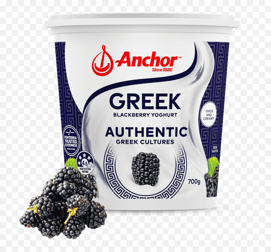 Anchor Greek Blackberry Yoghurt - Anchor Greek Yoghurt Png,Blackberry Png