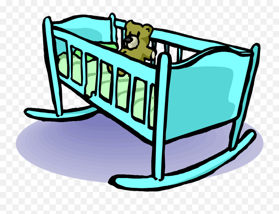 Crib Cradle Baby Bed Teddy - Cradle Clipart Png,Crib Png
