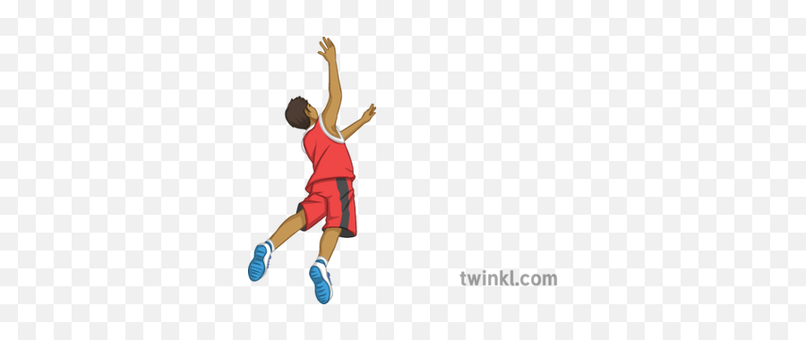 Jumping No Ball Ks3 Ks4 Illustration - Basketball Player Shooting No Ball Png,Basketball Ball Png