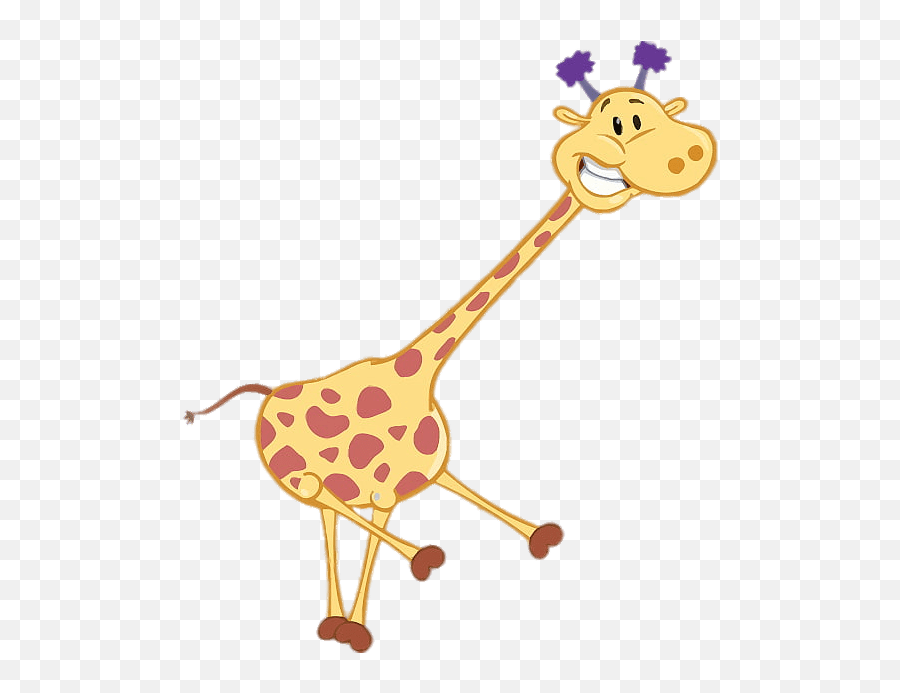 Gigi Giraffe Running Transparent Png - Personagens Galinha Pintadinha,Giraffe Transparent Background