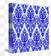 Damask Blue Seamless Texture By Laschon Robert Paul - Art Nouveau png
