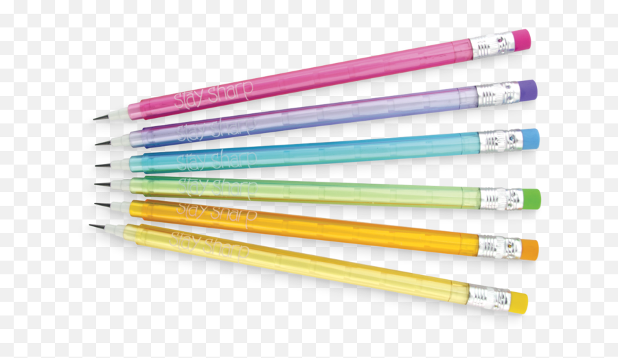 Stay Sharp Pencils - Ooly Stay Sharp Rainbow Pencils Clipart Oówki Z Przekadanym Wkadem Png,Pencils Png