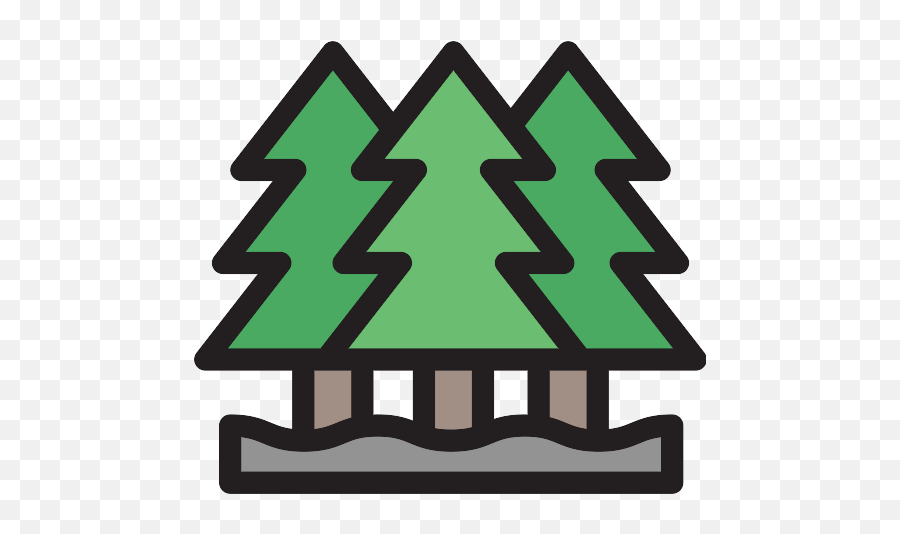 Pines Forest Png Icon - Png Repo Free Png Icons Tree Outline Transparent Png,Forest Png